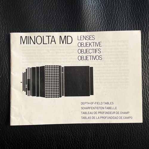 Minolta obiettivi tabelle - md,